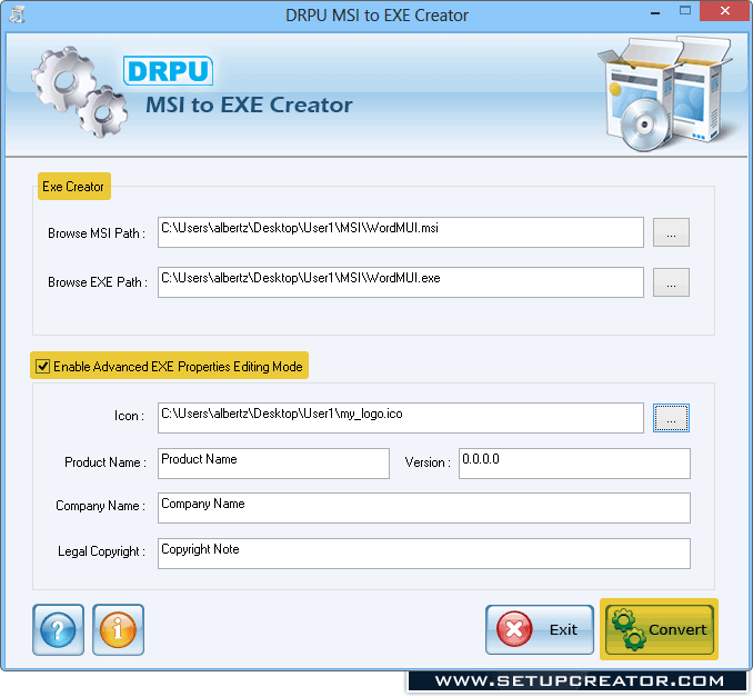 Convert MSI to EXE file